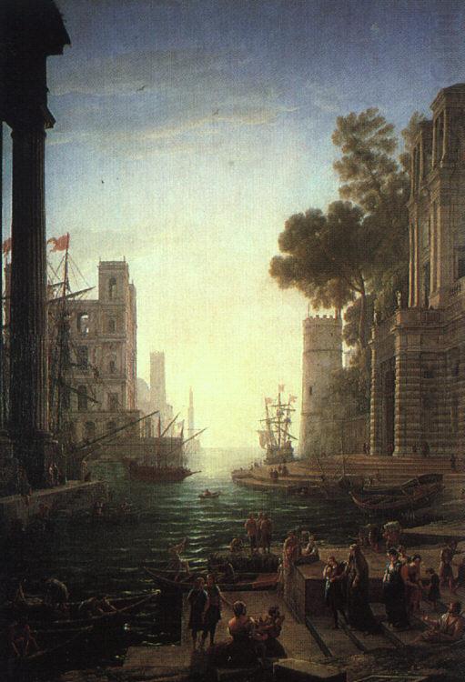 Landscape with the Embarkation of Saint Paula Romana at Ostia, Claude Lorrain